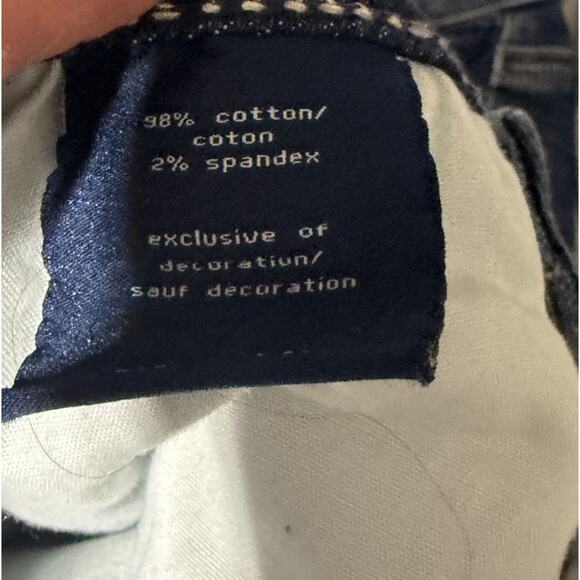 Vigoss Embroidered Blue Jeans Heritage Fit Size 4 Skinny Dark Wash - Picture 7 of 9